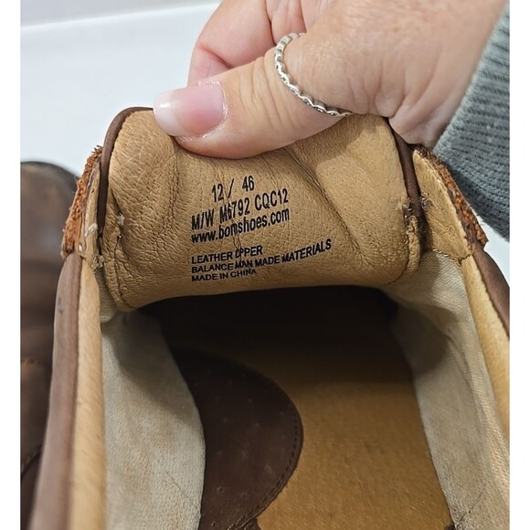 Born Derby Brown Suede Leather Oxford Shoes Mens 12 Dress Casual Comfort Lace Up - Picture 7 of 9